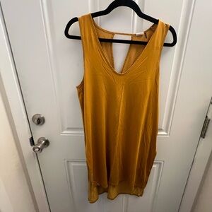 Elegant Mustard Sleeveless Tank Top